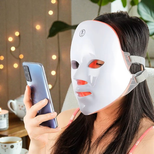 Zaawansowana maska LED do terapii skóry - 7 trybów